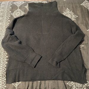 Sonoma Teal Ribbed Quarter Zip Sweater